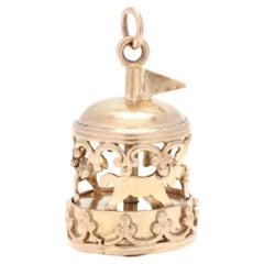 14K Rotating Carousel Charm