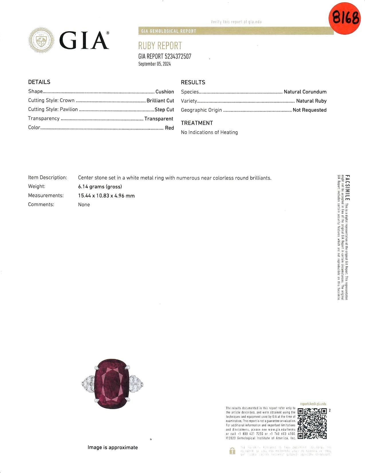Anello da donna in rubino e diamanti 14K In condizioni Nuovo in vendita a LA, CA