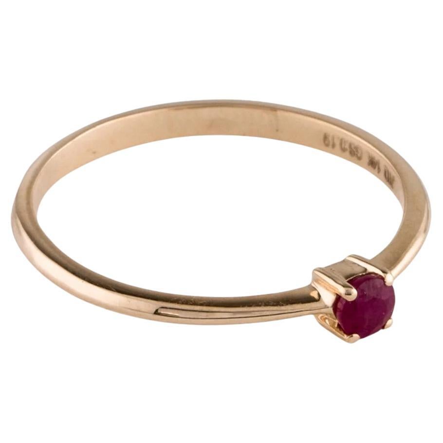 14K Ruby Band Ring Größe 6.75 - Classic Design, rote Edelsteine, Timeless Style