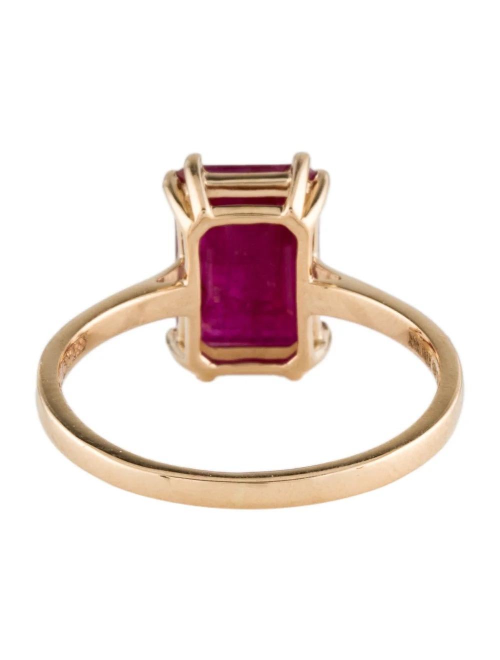 14K Ruby Cocktail Ring 1.46ct Size 6.75 - Vintage Style Fine Statement Jewelry In New Condition For Sale In Holtsville, NY
