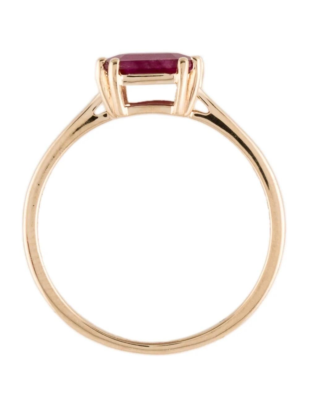 Women's 14K Ruby Cocktail Ring 1.46ct Size 6.75 - Vintage Style Fine Statement Jewelry For Sale