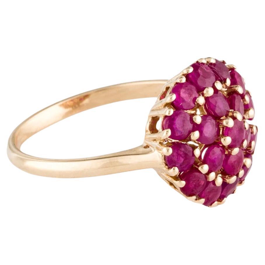 14K Ruby Cocktail Ring, Size 6.75: Elegant Design with Stunning Gemstone