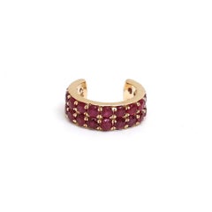 Ruby 14K Yellow Gold Ear Cuff