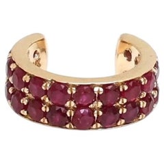 Ruby 14K Yellow Gold Ear Cuff