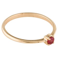 14K Sapphire Band Ring, Size 6.75: Elegant Gemstone. Timeless Statement Jewelry