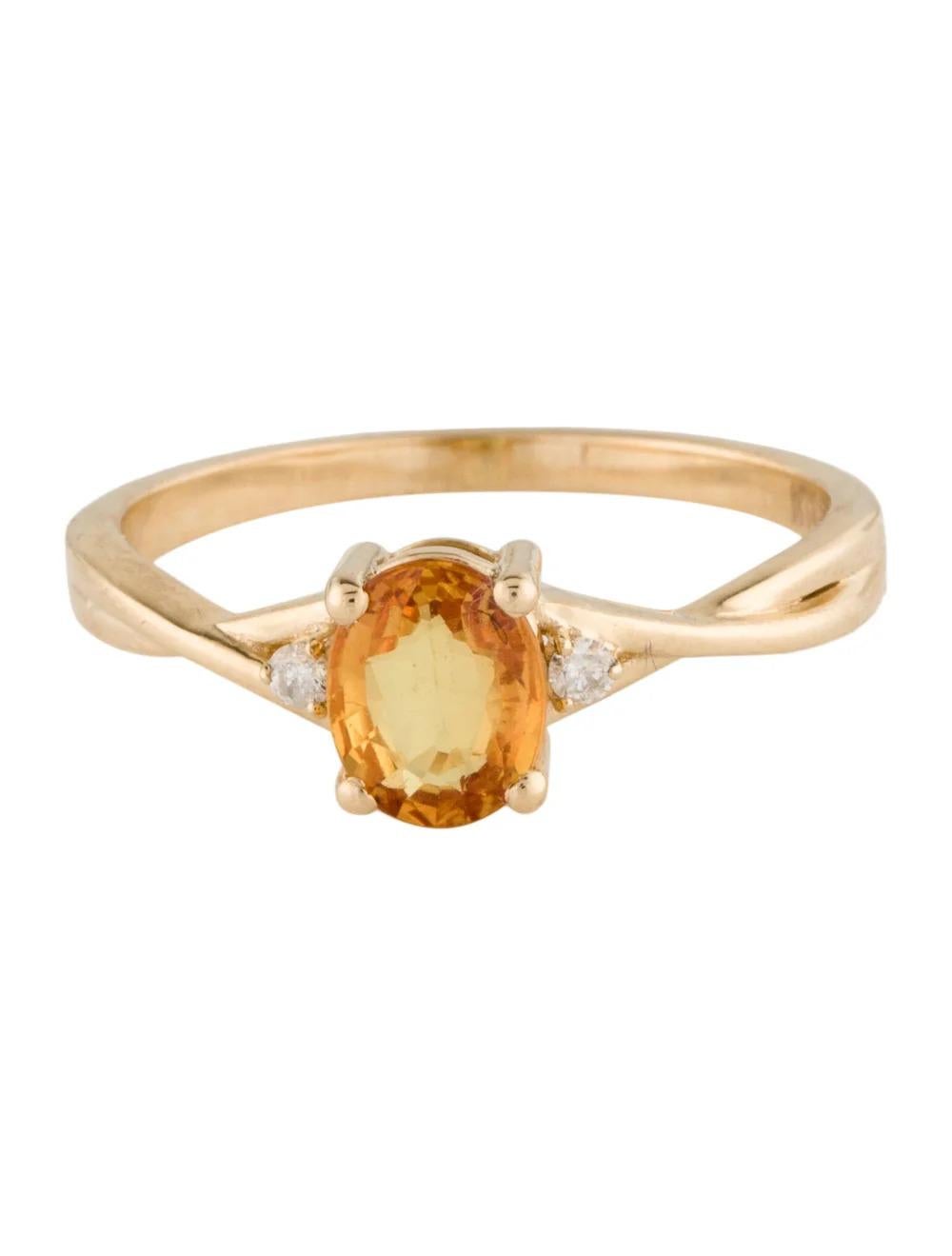 Oval Cut 14K Sapphire & Diamond Cocktail Ring, Size 6.75 - Timeless & Elegant Design For Sale