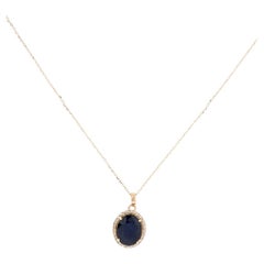 14K Collier pendentif saphir et diamant - 2.82ct - Timeless Elegance, Luxury