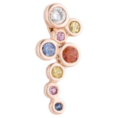 14K Saphir & Diamant-Anhänger: Timeless Elegance in Rose Gold, Statement Piece