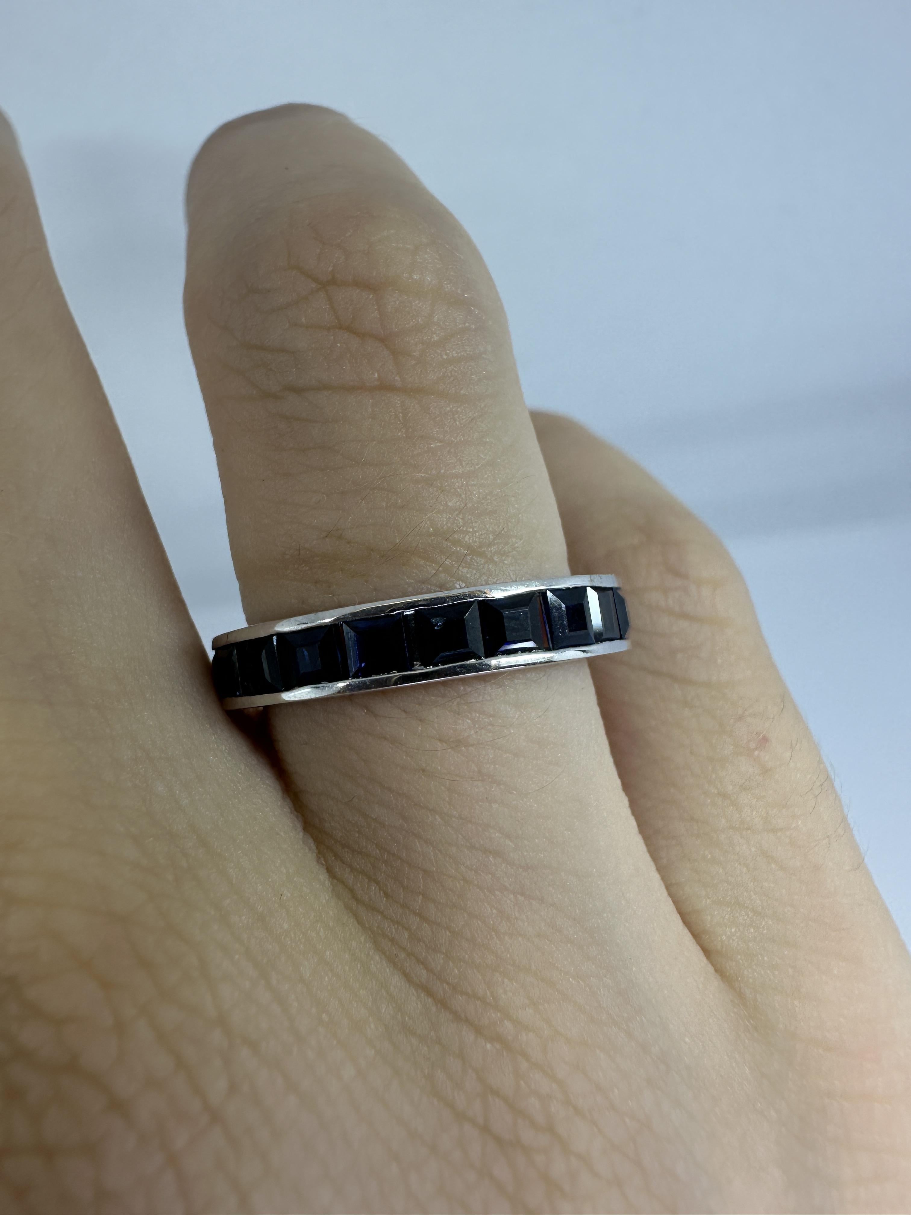 14K Sapphire Eternity Band 5