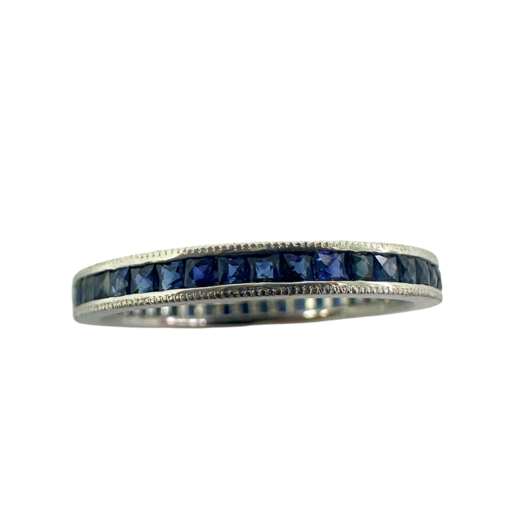 14K Sapphire Eternity Ring In Good Condition In New York, NY