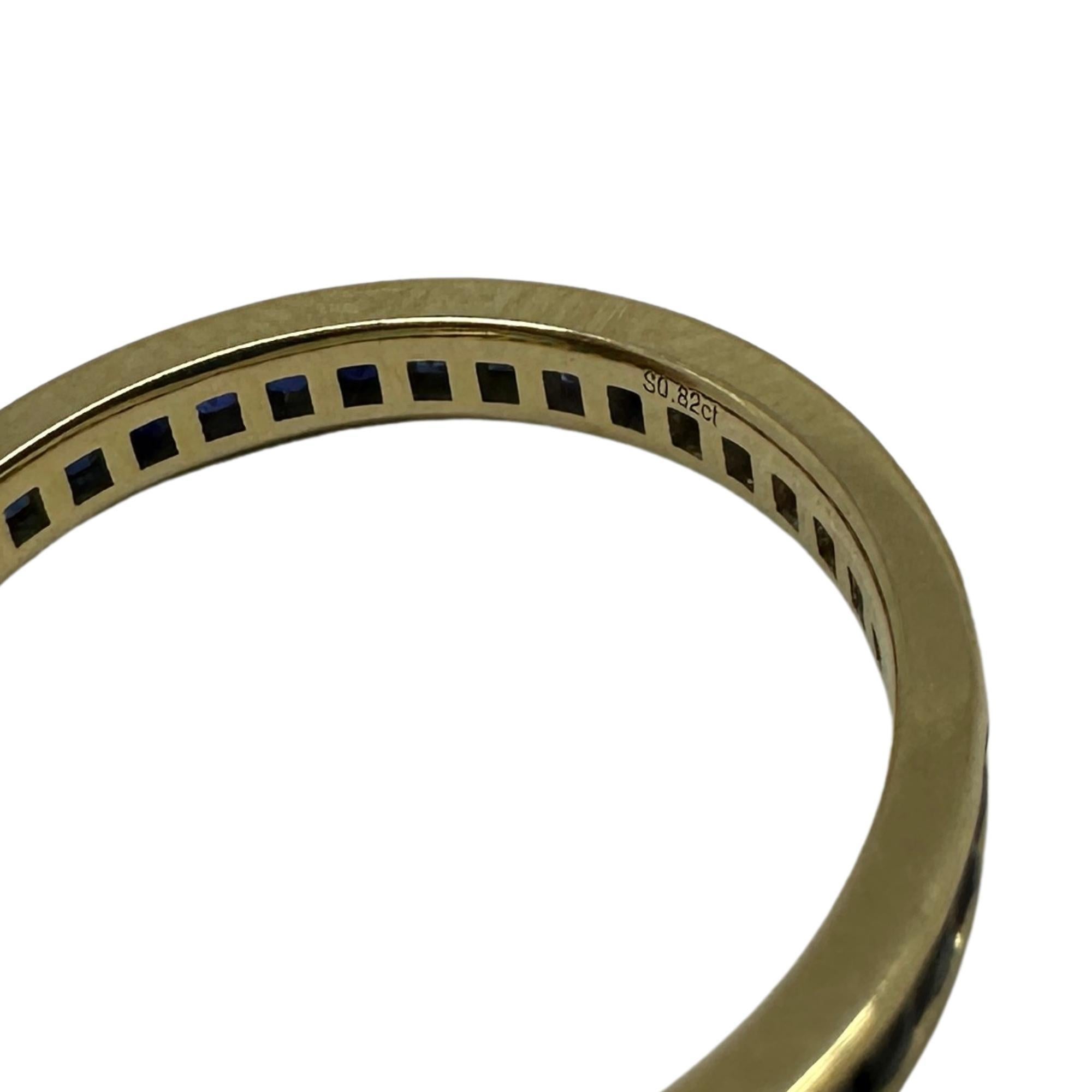 Women's 14K Sapphire Eternity Ring For Sale