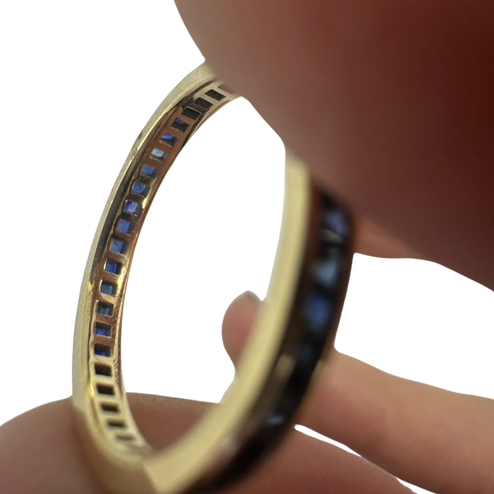 14K Sapphire Eternity Ring For Sale 1