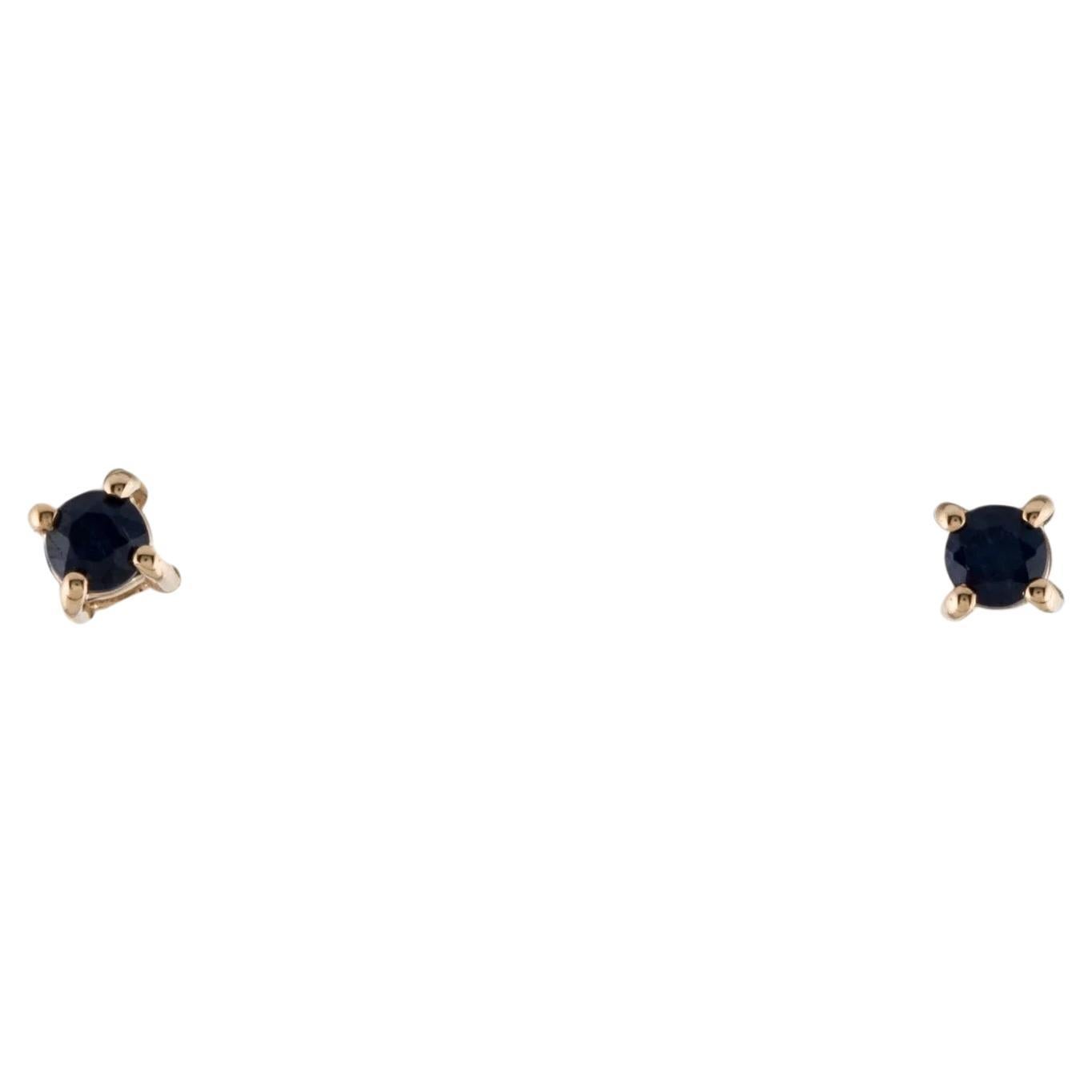 14K Sapphire Stud Earrings, 0.32ctw For Sale