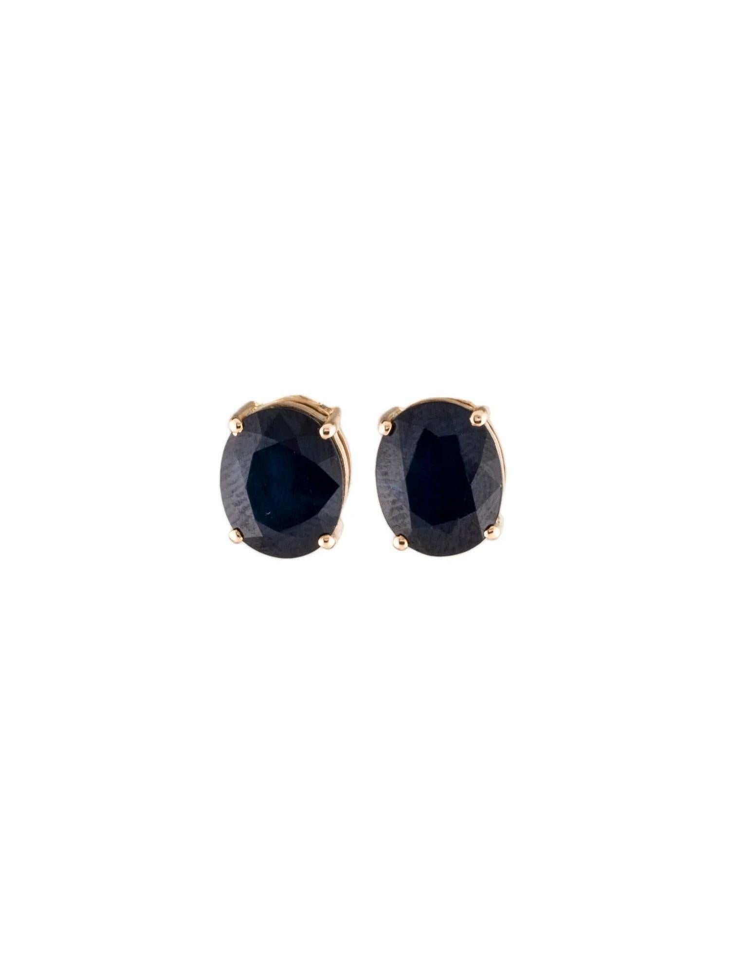 14K Sapphire Stud Earrings 6.58ctw Timeless, Fine Jewelry for Elegant Style In New Condition For Sale In Holtsville, NY