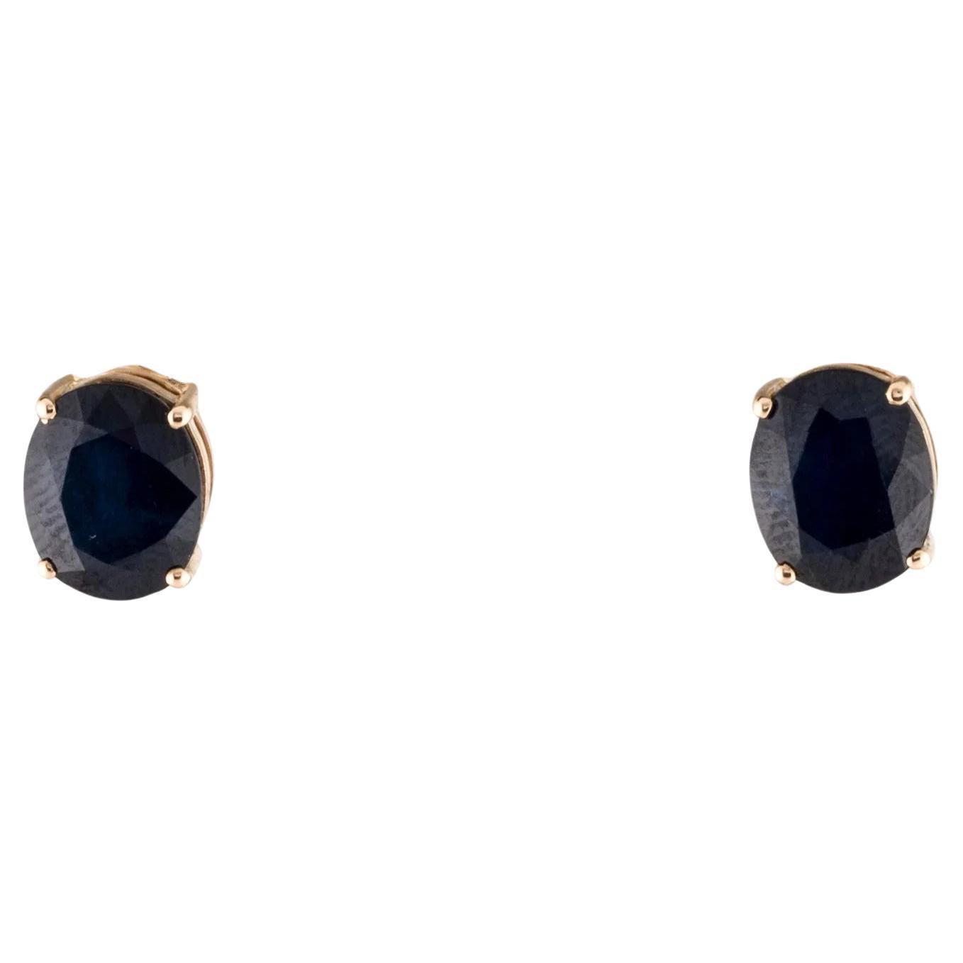 14K Sapphire Stud Earrings 6.58ctw Timeless, Fine Jewelry for Elegant Style For Sale