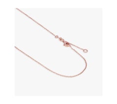 Collar Kensington de Oro Rosa Satinado de 14 K en Negro con Cuarzo Rutilado