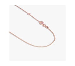 14K Satin Rose Gold Kensington Single Stone Necklace with Amethyst