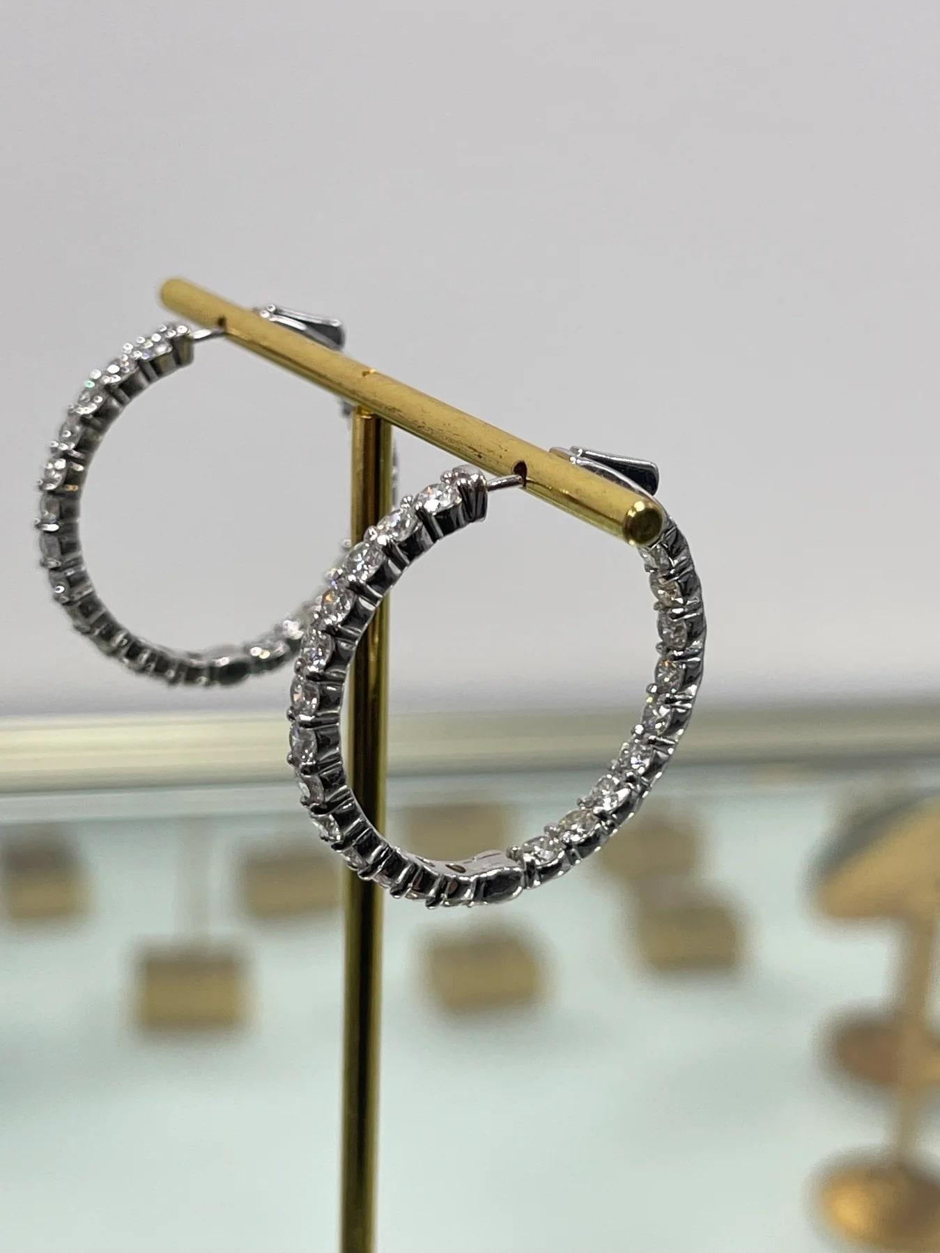 Brynn's Eternity Hoop Earrings In New Condition For Sale In Los Angeles, CA