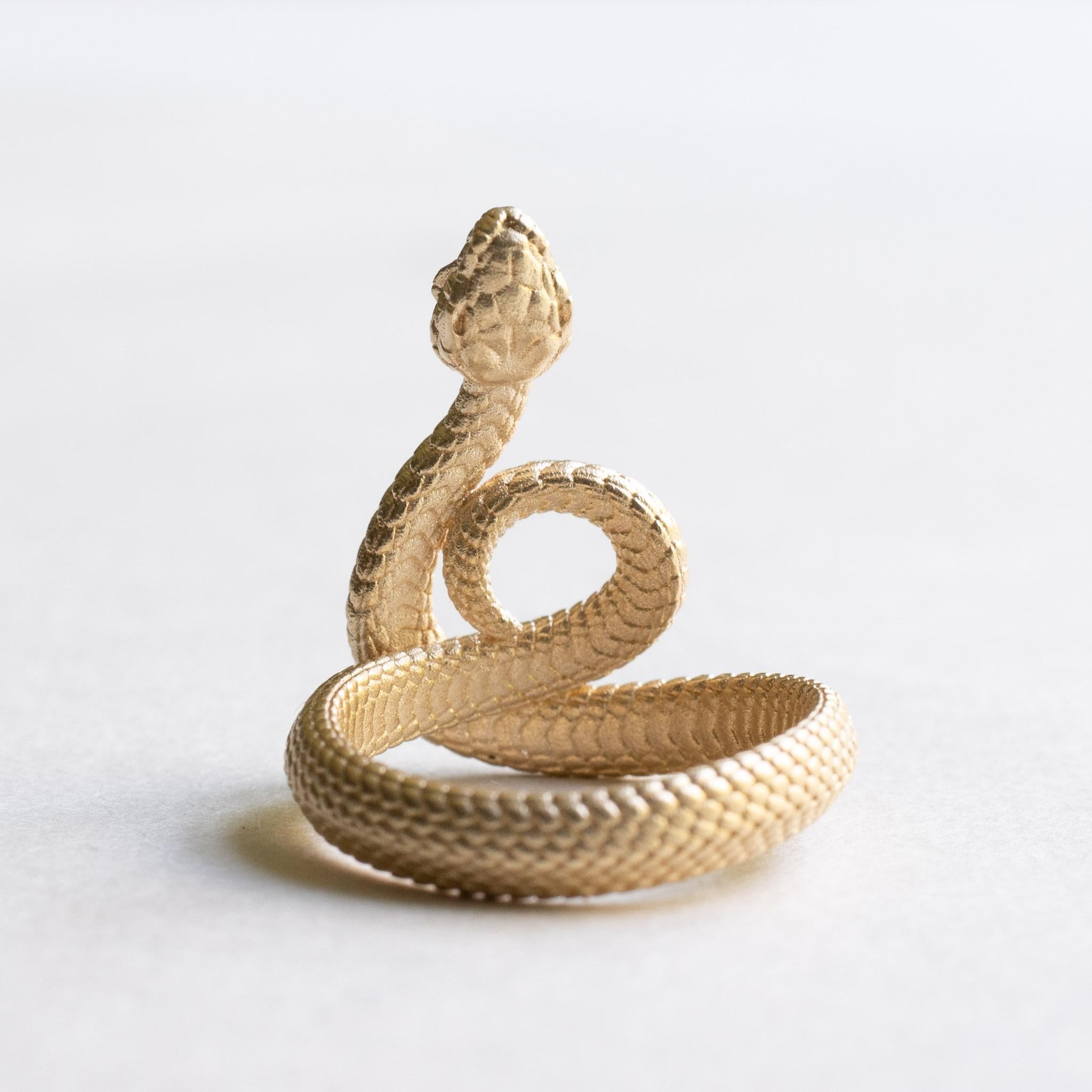 Women's or Men's 14K Serpent Ring