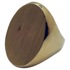 14K Signet Oval Ring