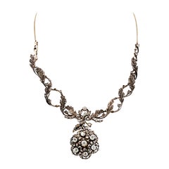 Victorian Diamond Flower Necklace