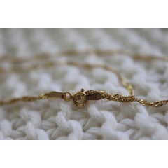 14k Singapore chain link Necklace. 14k Yellow Gold Singapore Twisted Curb Chain.