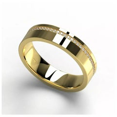 14K Solid Diamond Wedding Ring Band
