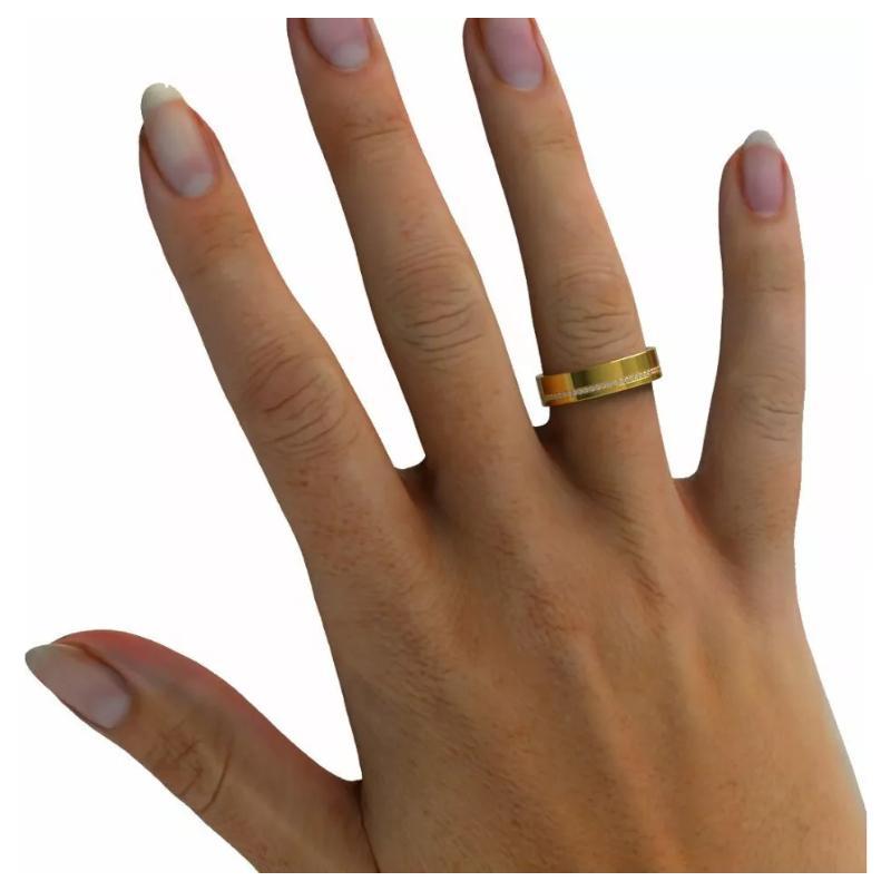 14K Solid Diamond Wedding Ring Band In New Condition For Sale In Chicago, IL