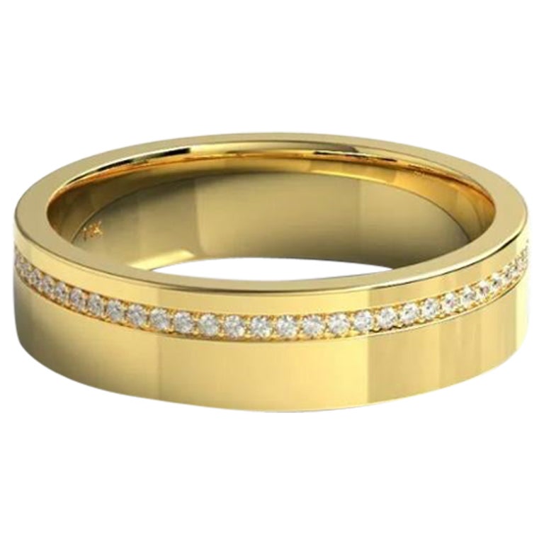 14K Anneau de mariage en diamant massif en vente