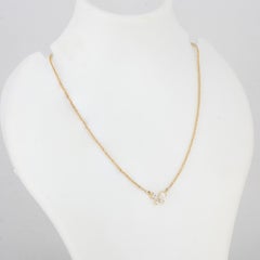 14K Solid Gold 0.95 Ct Natural Diamond Pear Floral Dainty Pendant Necklace