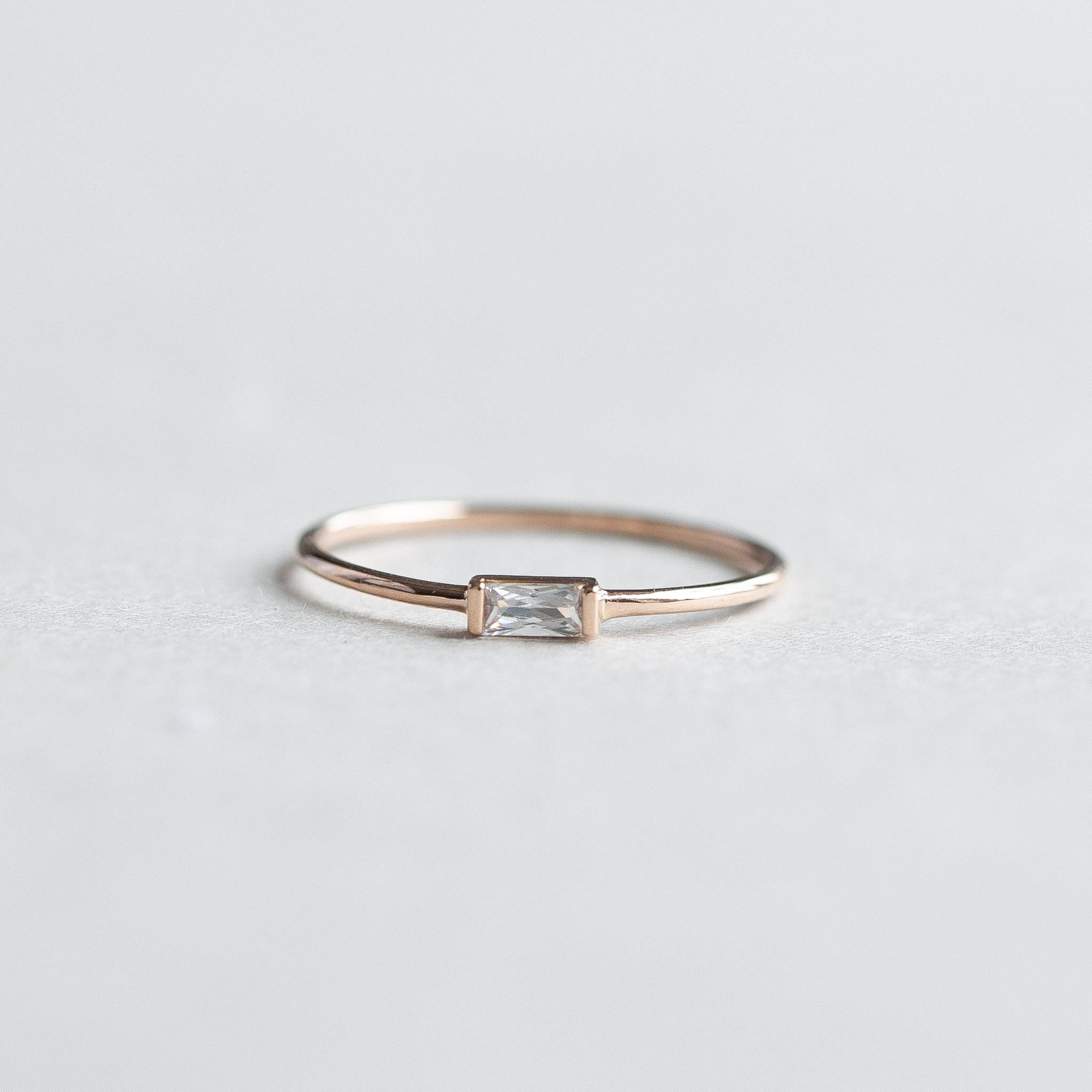 east west baguette ring