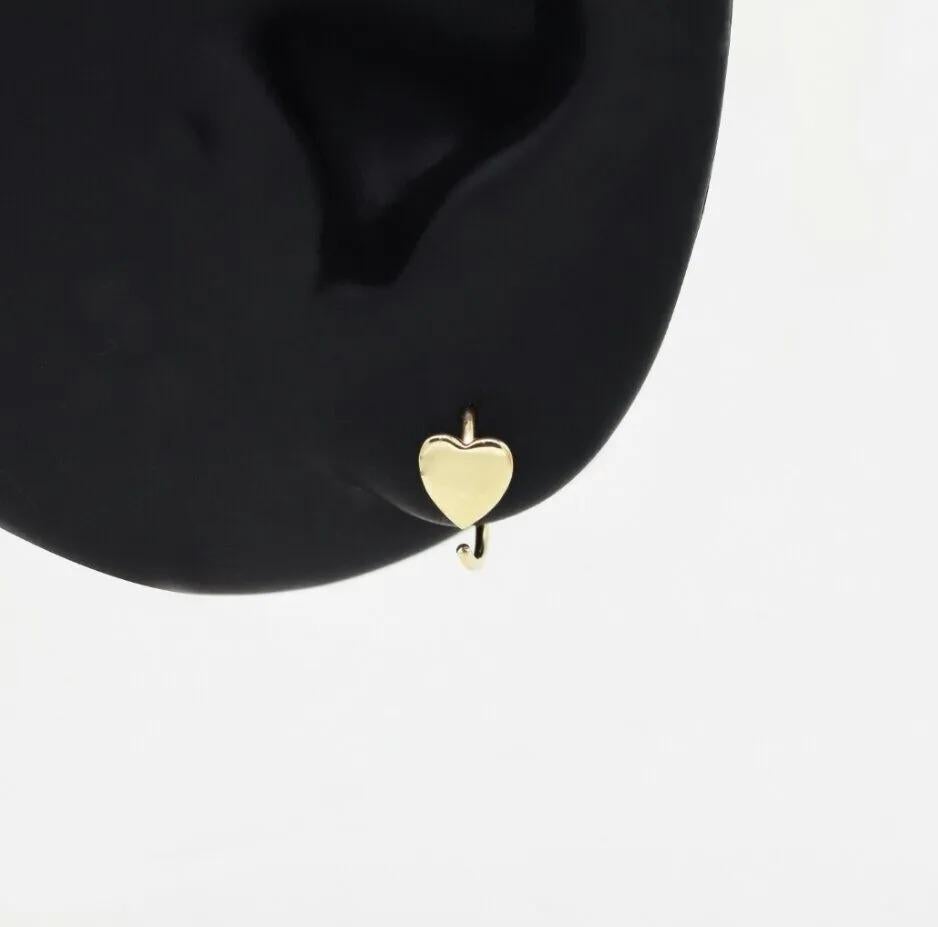 14K Gold Solid Hoop Nose Ring Tragus Helix Lip Jewelry Body Piercings. en vente 2