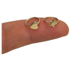 14K Solid Gold Bendable Hoop Nose Ring Tragus Helix Lip Jewelry Body Piercings.