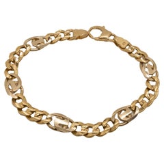 Bracelet chaîne en or jaune 14 carats pour lui