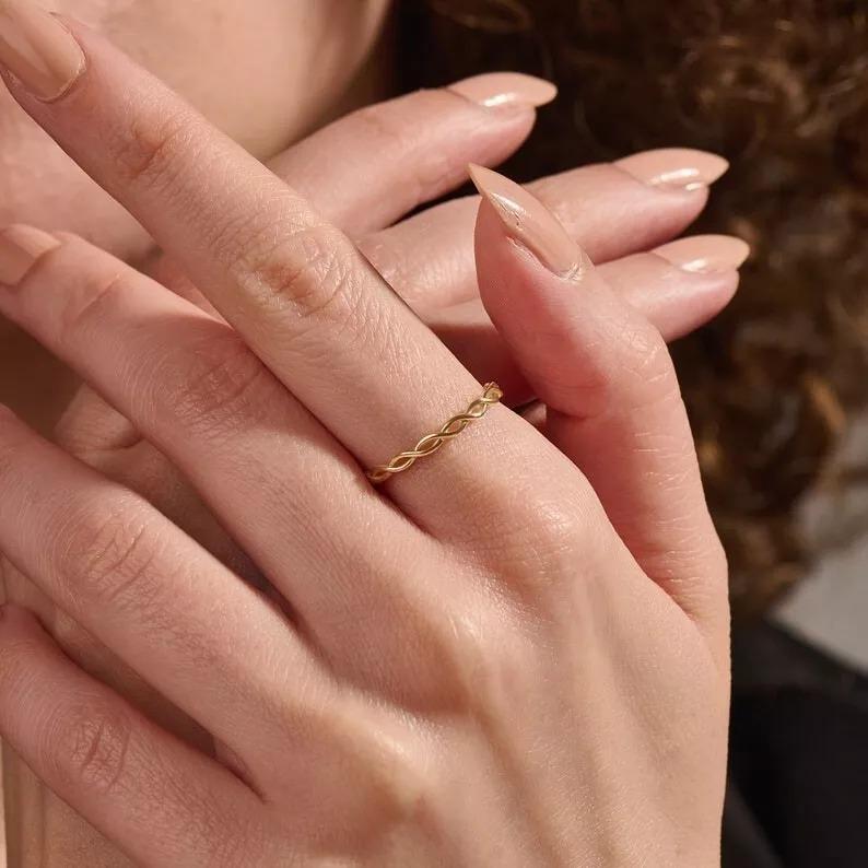14k gold minimalist rings