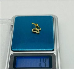 14K Solid Gold Butterfly Charm Pendant Natural Diamond butterfly pendant Gift