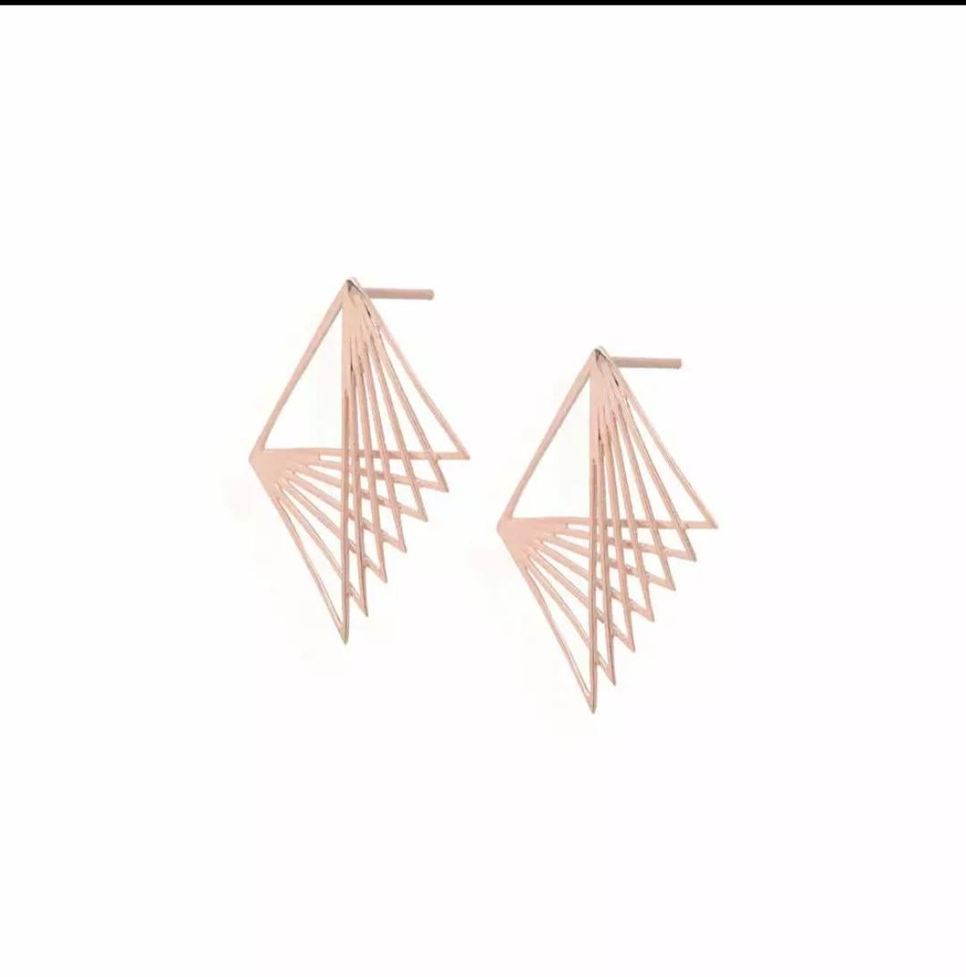 14K Solid Gold Cascade Earrings Gold Designer Jewelry For Women Designer Gift For Sale 1