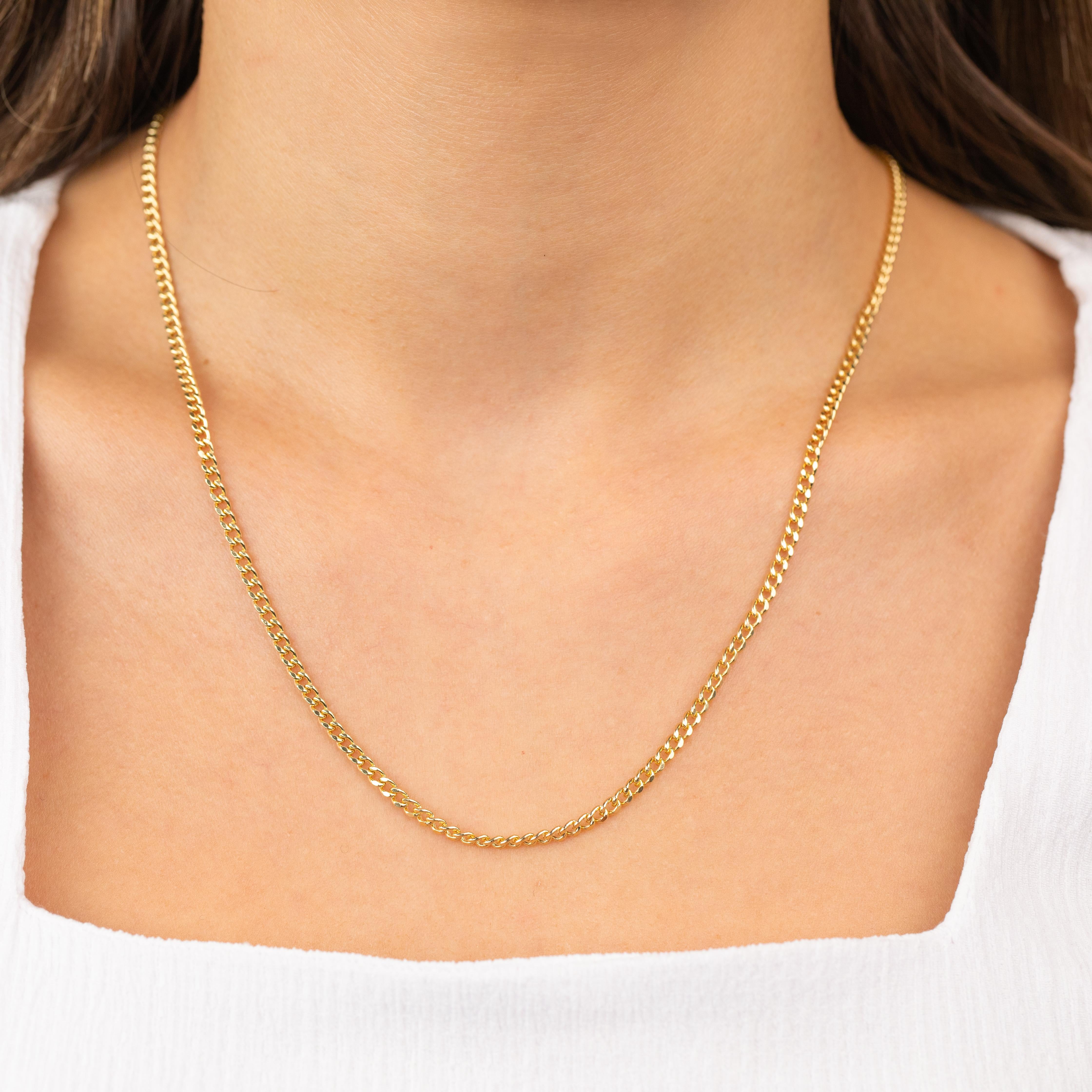 14K Solid Gold Chain Necklace, 50cm Dainty Gold Necklace for Women, 7g Real Gold For Sale 5