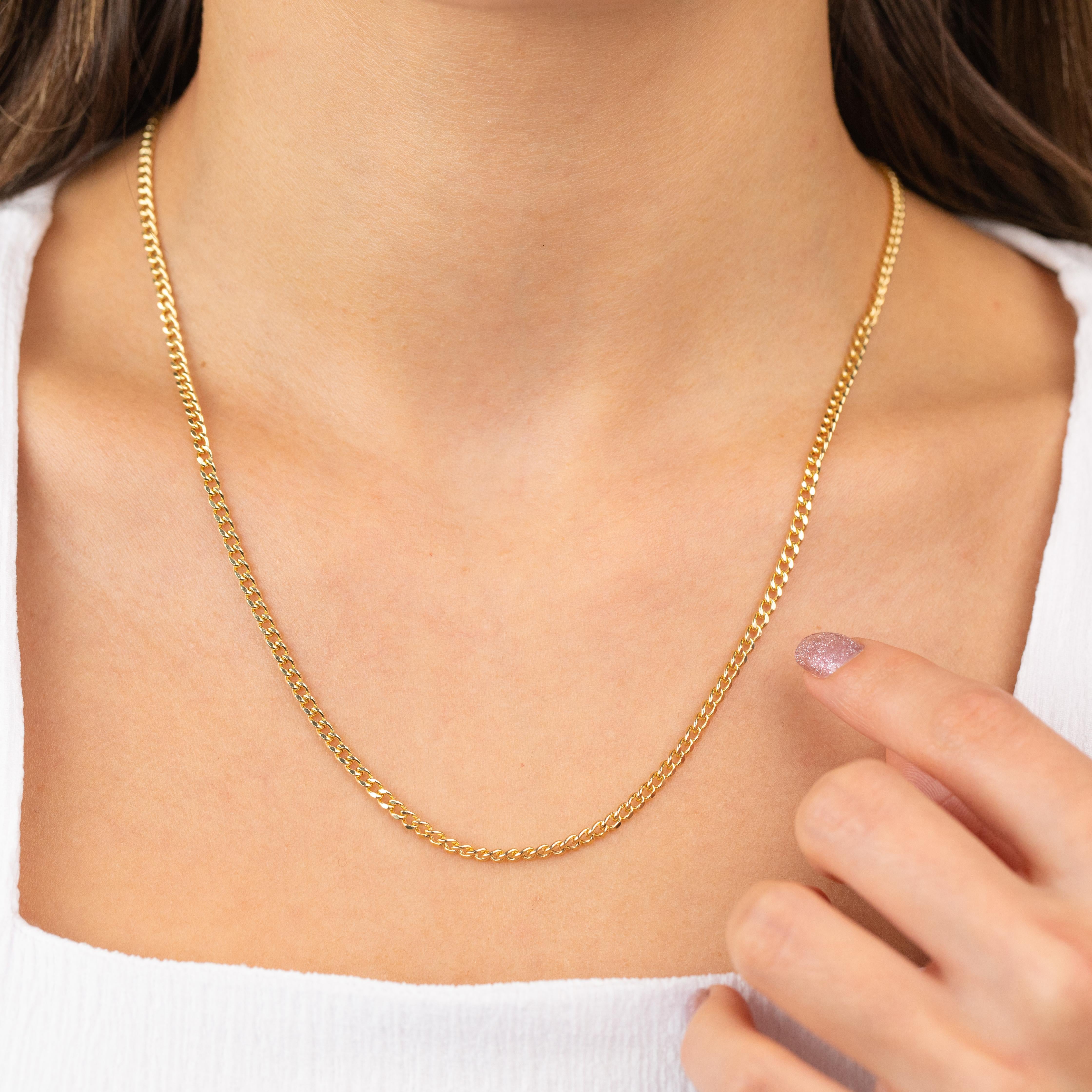 14K Solid Gold Chain Necklace, 50cm Dainty Gold Necklace for Women, 7g Real Gold For Sale 6