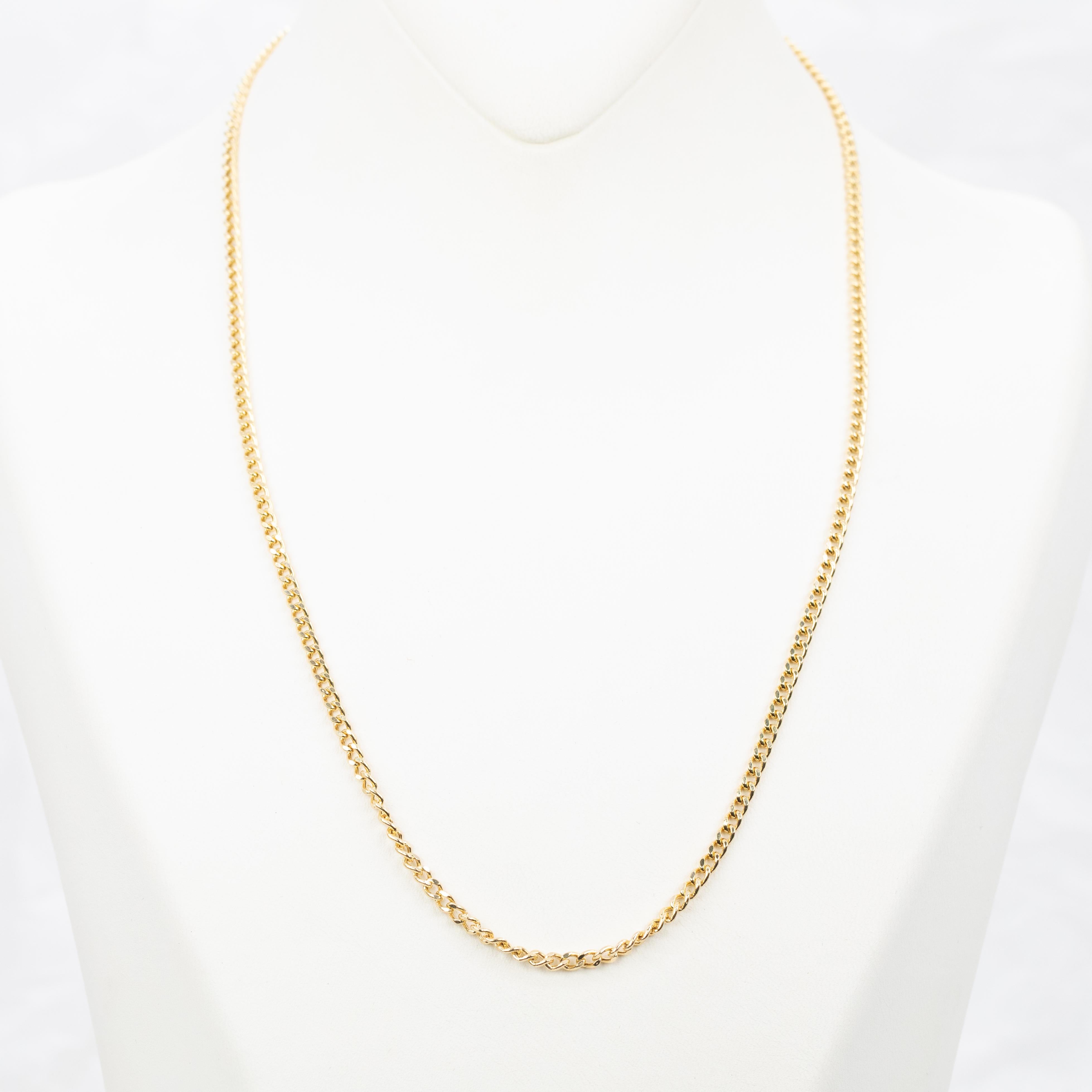 Modern 14K Solid Gold Chain Necklace, 50cm Dainty Gold Necklace for Women, 7g Real Gold For Sale