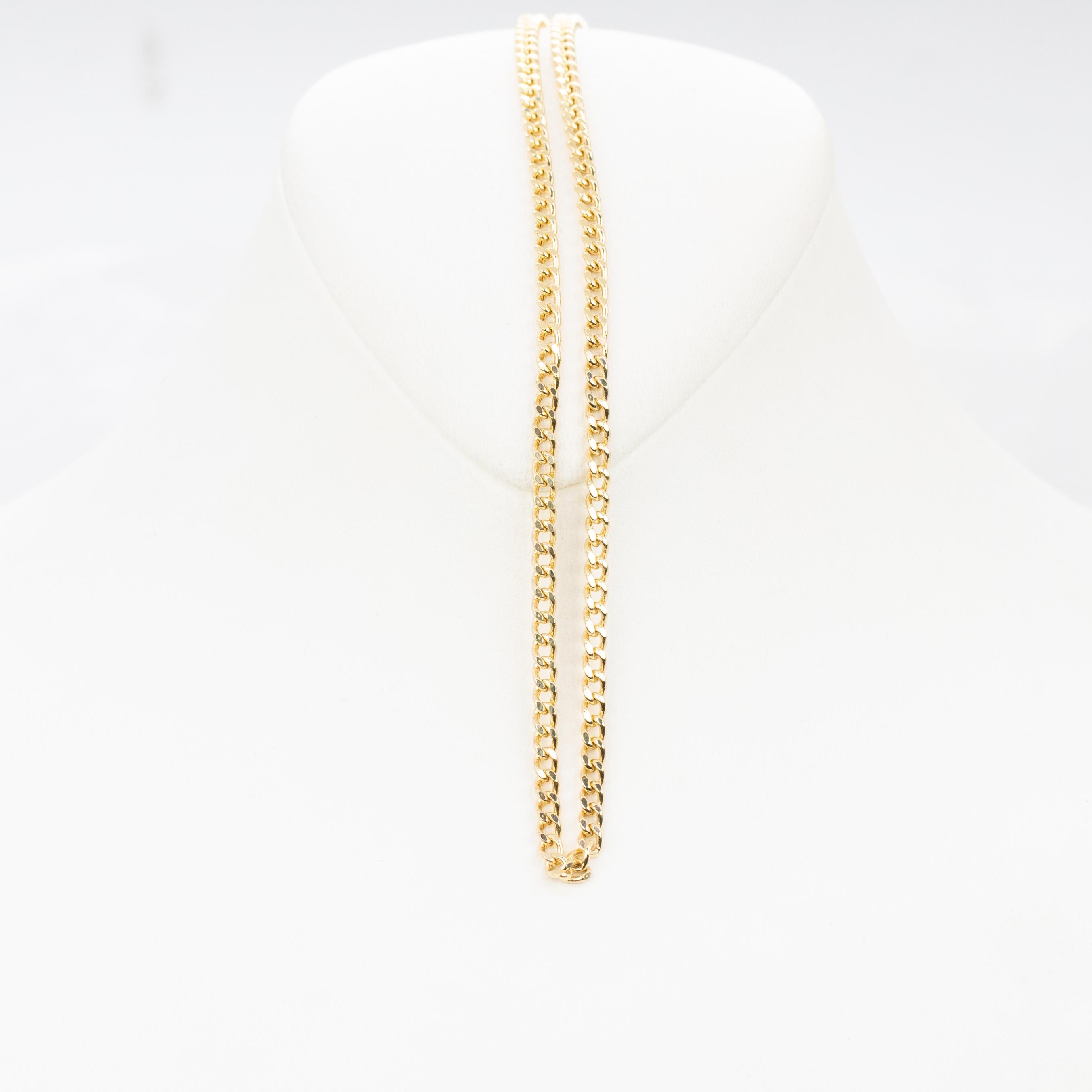 14K Solid Gold Chain Necklace, 50cm Dainty Gold Necklace for Women, 7g Real Gold For Sale 1