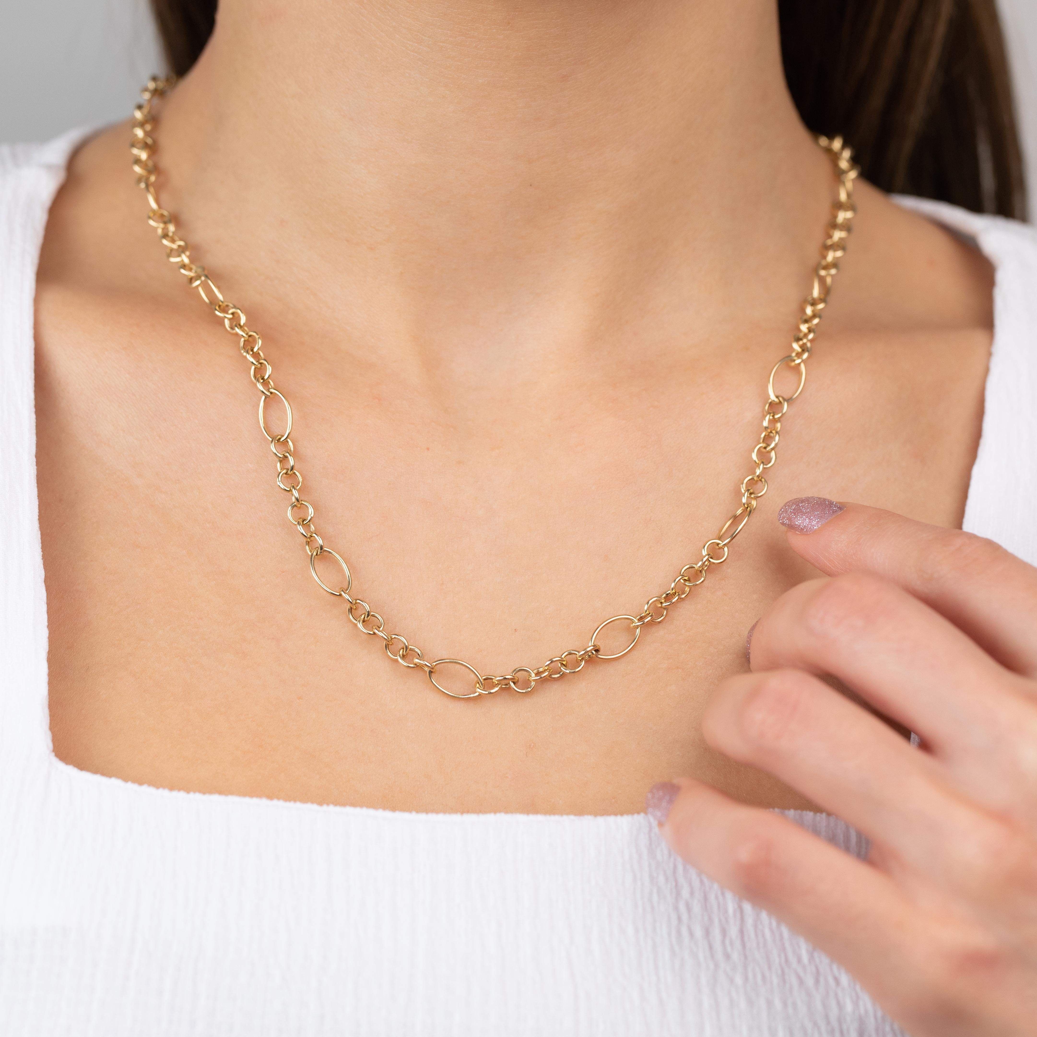 14K Solid Gold Chain Necklace, 54cm Dainty Gold Necklace for Women, 5g Real Gold For Sale 8