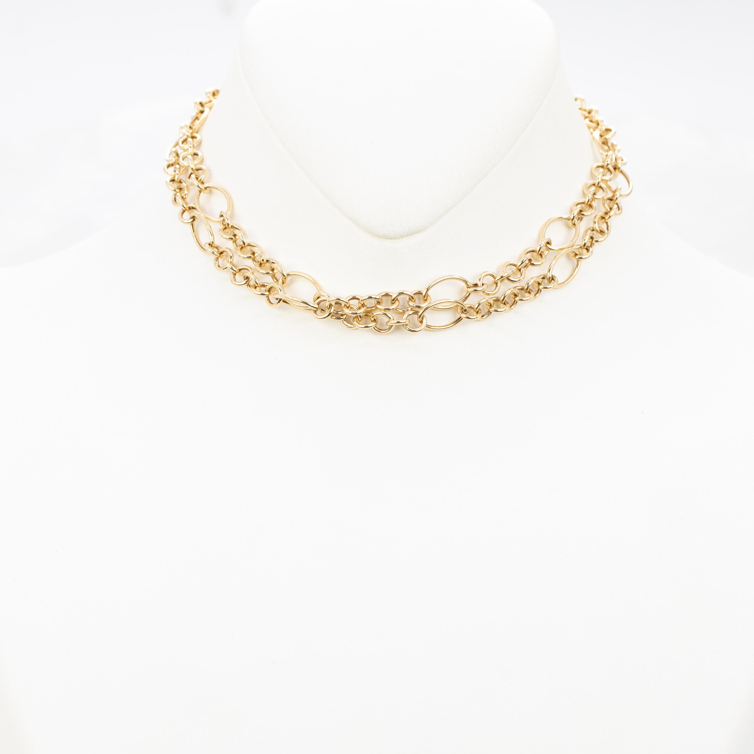 Women's or Men's 14K Solid Gold Chain Necklace, 54cm Dainty Gold Necklace for Women, 5g Real Gold For Sale