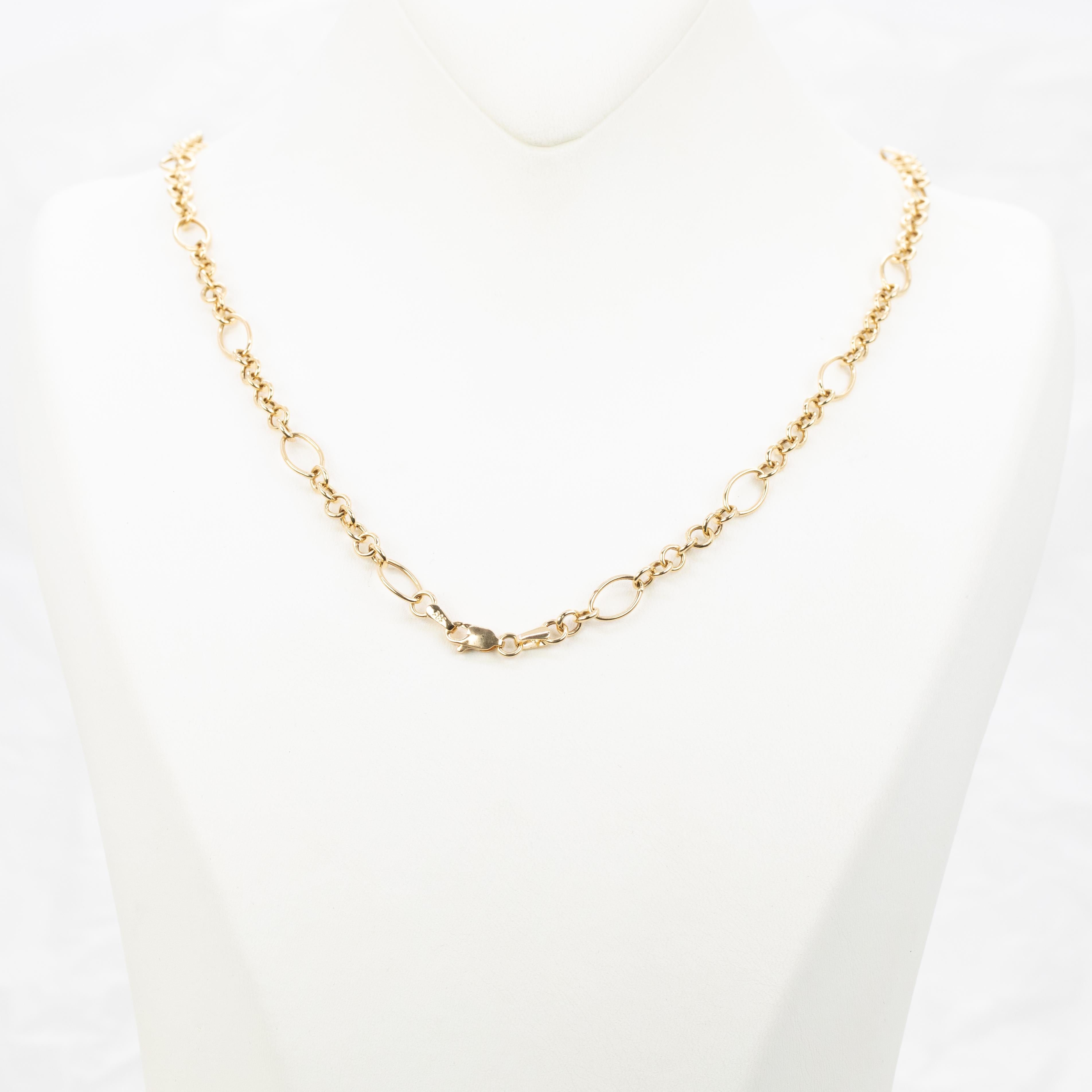 14K Solid Gold Chain Necklace, 54cm Dainty Gold Necklace for Women, 5g Real Gold For Sale 1