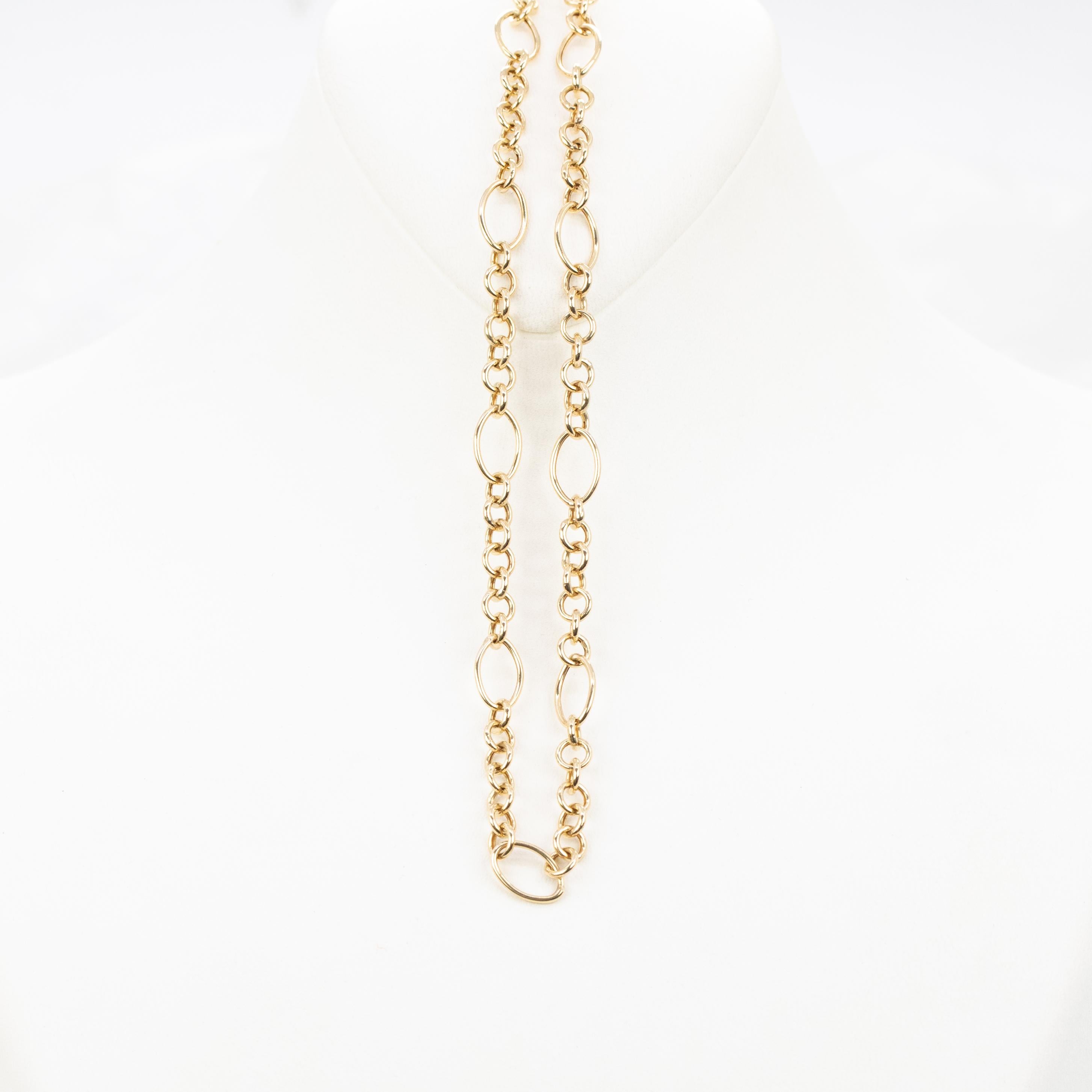 14K Solid Gold Chain Necklace, 54cm Dainty Gold Necklace for Women, 5g Real Gold For Sale 2