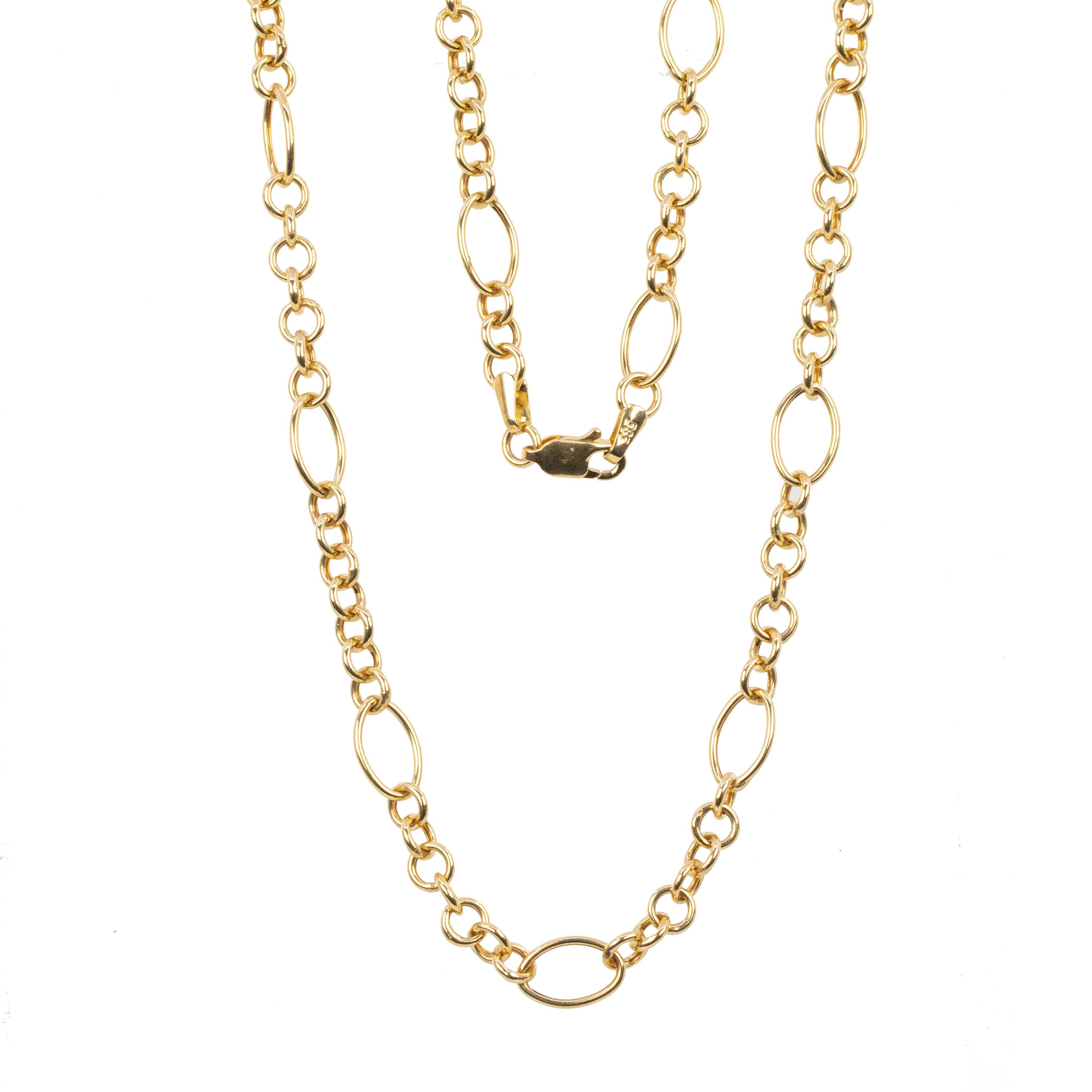 14K Solid Gold Chain Necklace, 54cm Dainty Gold Necklace for Women, 5g Real Gold For Sale 4
