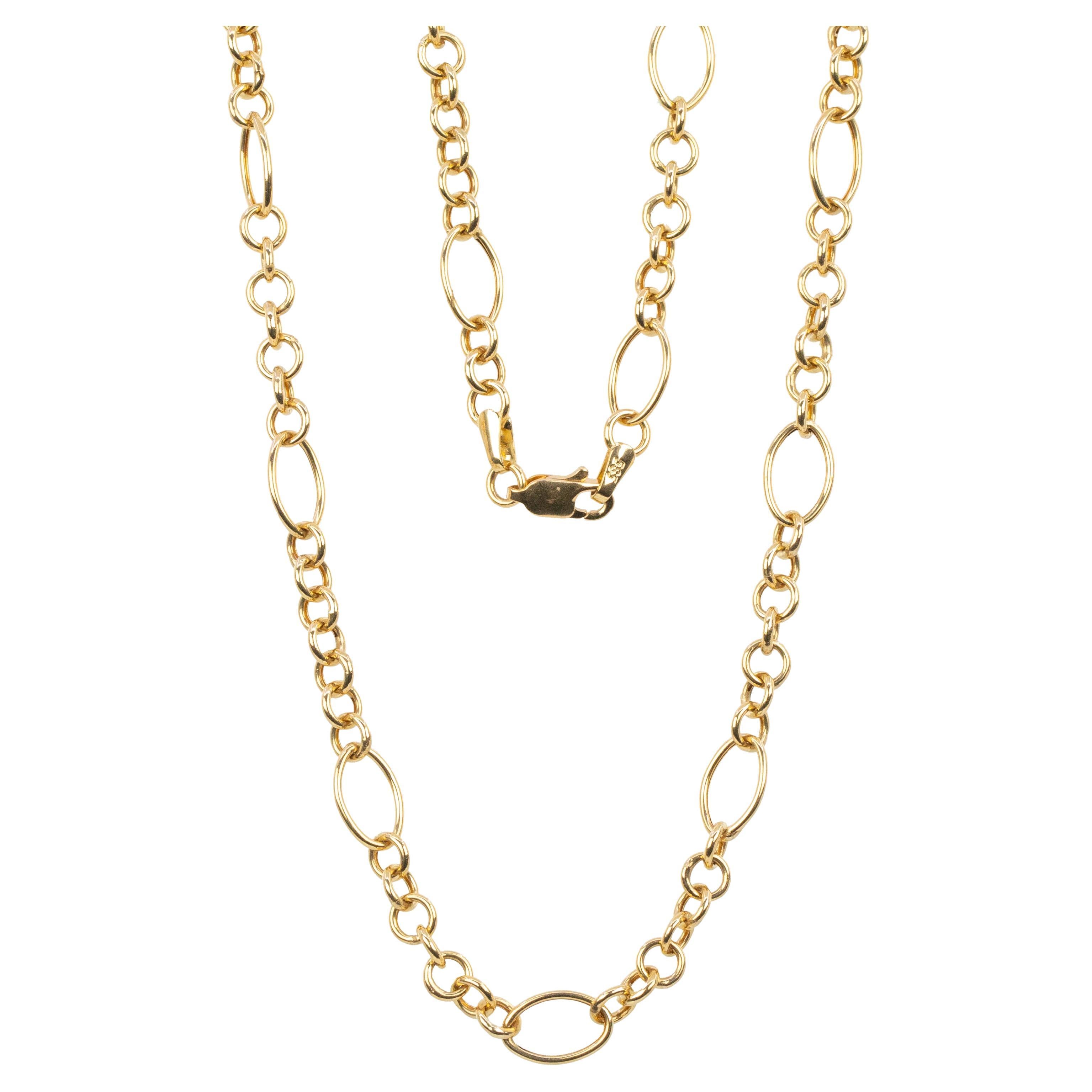 14K Solid Gold Chain Necklace, 54cm Dainty Gold Necklace for Women, 5g Real Gold