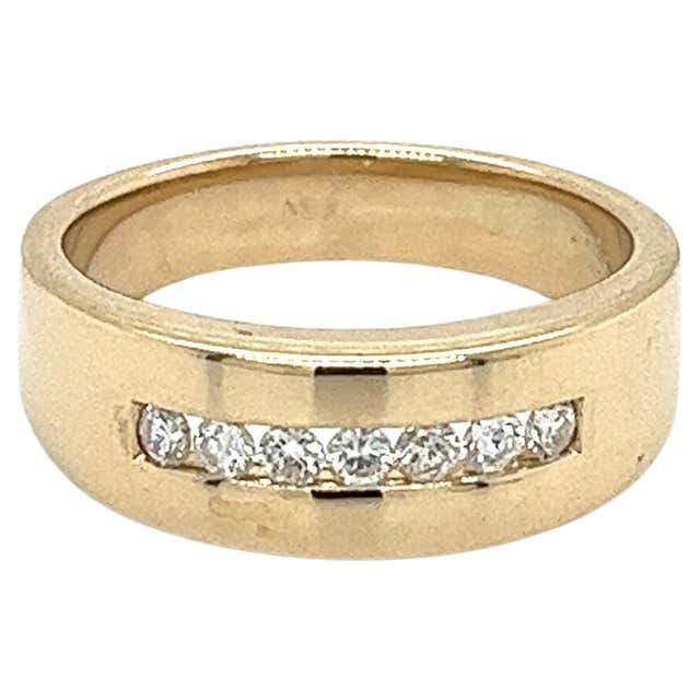 1.03cttw Prong Set Round Cut Diamond Band Ring 14k Yellow Gold For Sale ...