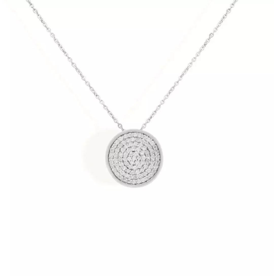 14K Solid Gold Circle Shape Necklace Wedding Gift For Her Gold Expensive Pendant For Sale 1