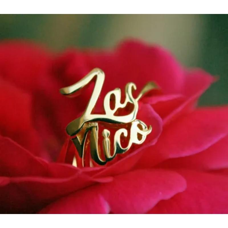 Women's 14k Solid Gold Couple Name Ring Personalized For Sale